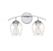 Savoy House Meridian CA M80031CH - 2-Light Bathroom Vanity Light in Chrome