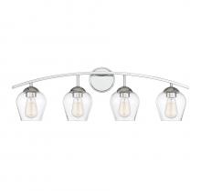 Savoy House Meridian CA M80033CH - 4-Light Bathroom Vanity Light in Chrome