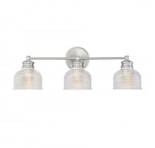 Savoy House Meridian CA M80035BN - 3-Light Bathroom Vanity Light in Brushed Nickel