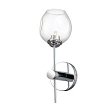 Dainolite ABI-141W-PC - 1 Light Halogen Wall Sconce, Polished Chrome with Clear Glass