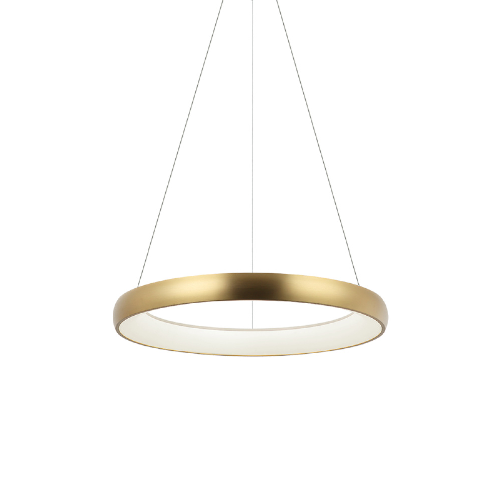 Maverick Brushed Gold Pendant