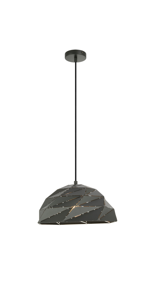 "Riku" 11" Pendant - Dark Grey
