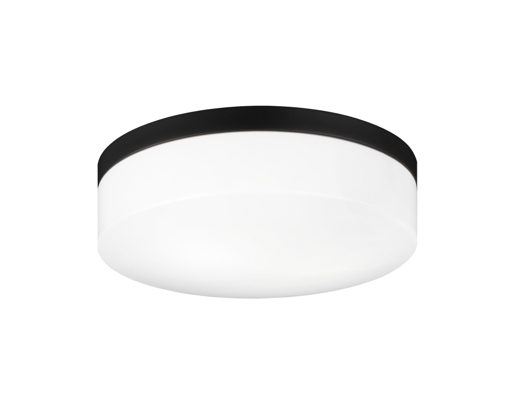 Xenon" 2 Lt. LED 11" Flushmount - Black w/ White Lens