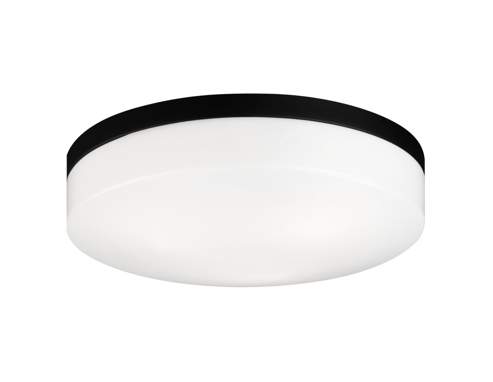 Xenon 3 Lt. LED 14" Flushmount - Black w/ White Lens