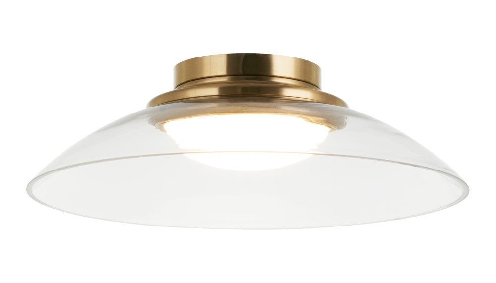 Luna Aged Gold Brass Flush Mounts