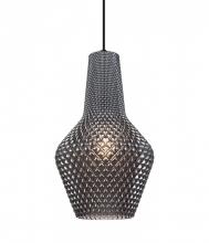 Matteo Lighting C68101SM - Quilted Gem Matte Black Pendant