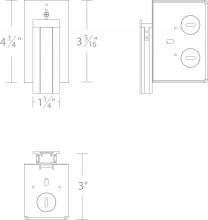 WAC Canada LED-T-RBOX5-AL - InvisiLED? 8ft Recessed Mounted Trim Channel Wiring Box