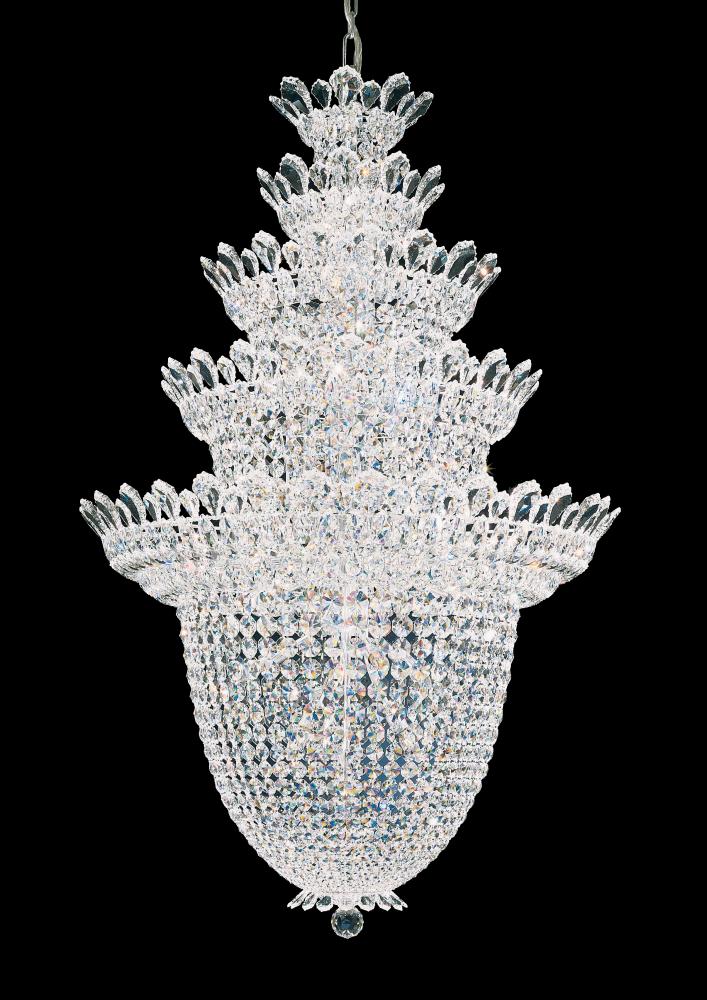 Trilliane 8 Light 120V Pendant in Polished Stainless Steel with Heritage Handcut Crystal