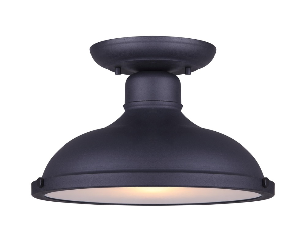 Marcella, 1 Lt Semi-Flush Outdoor, Glass Panel, 60W Type A, 12" W x 7 1/2" H