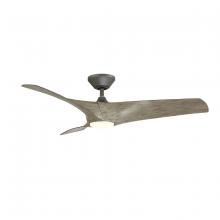 Modern Forms Canada - Fans Only FR-W2006-52L-GH/WW - Zephyr 52" DC Graphite w/ Weathered Wood Blades 19.5W LED Remote Incl./Outdoor