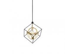 Kuzco Lighting Inc CH19226-BK/AN - Monza 26-in Black/Antique Brass LED Chandeliers
