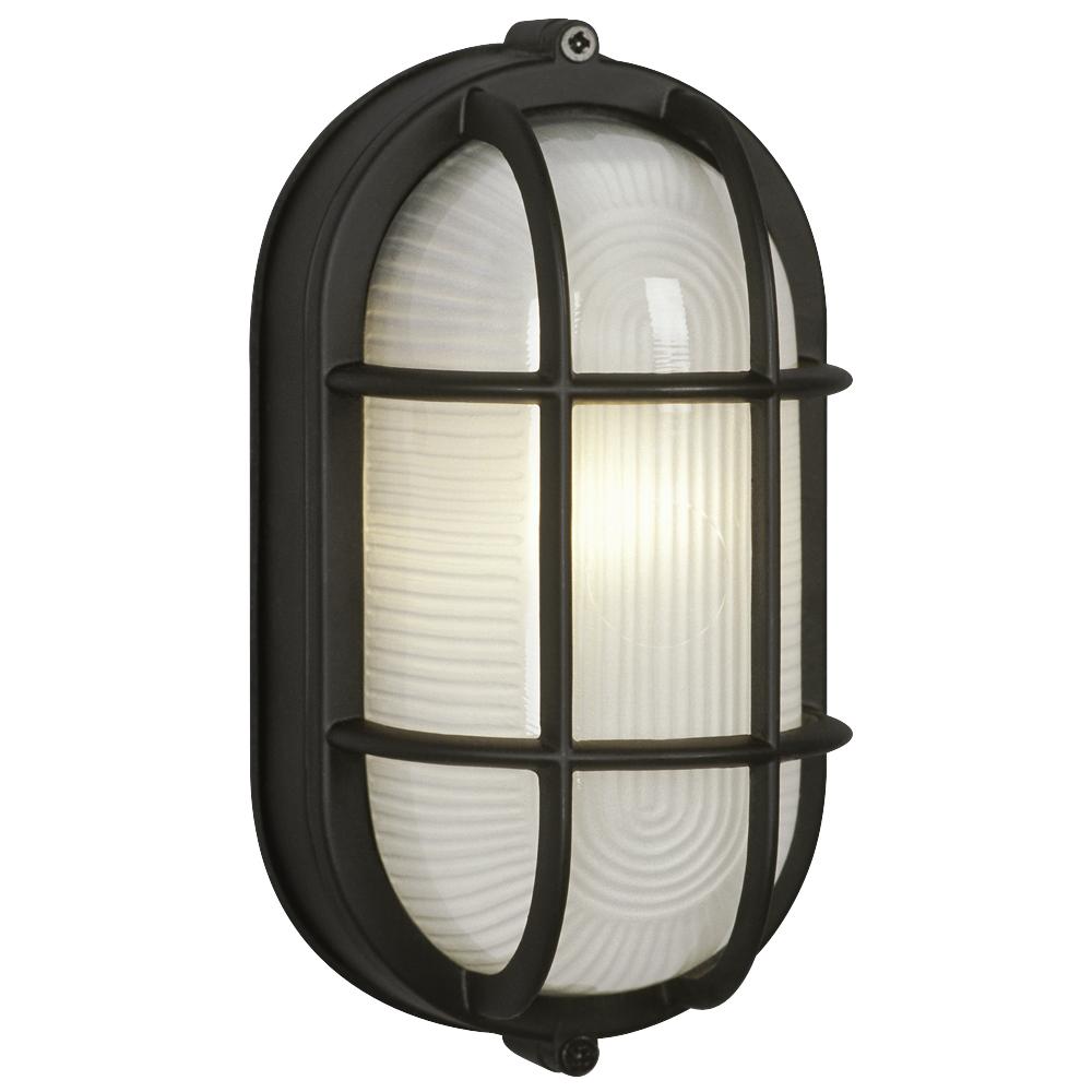Cast Aluminum Marine Light with Guard - Black 